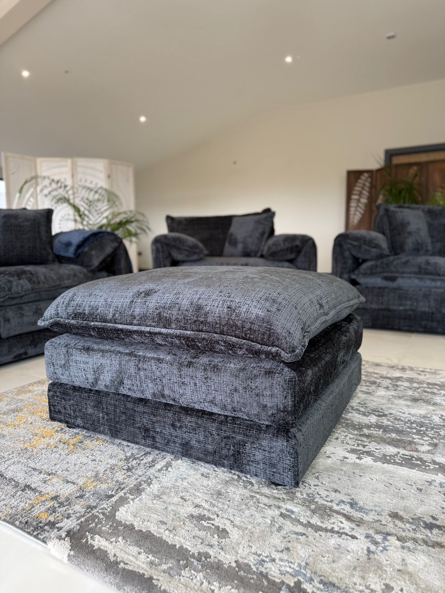 Solaya 3+2 Seater Sofa - Black