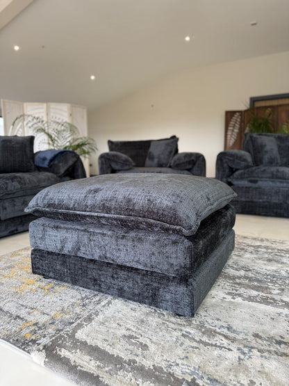 Solaya 3+2 Seater Sofa - Black