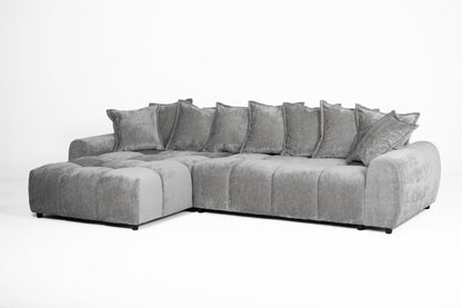 Albane Left Hand Sofa Bed - Grey