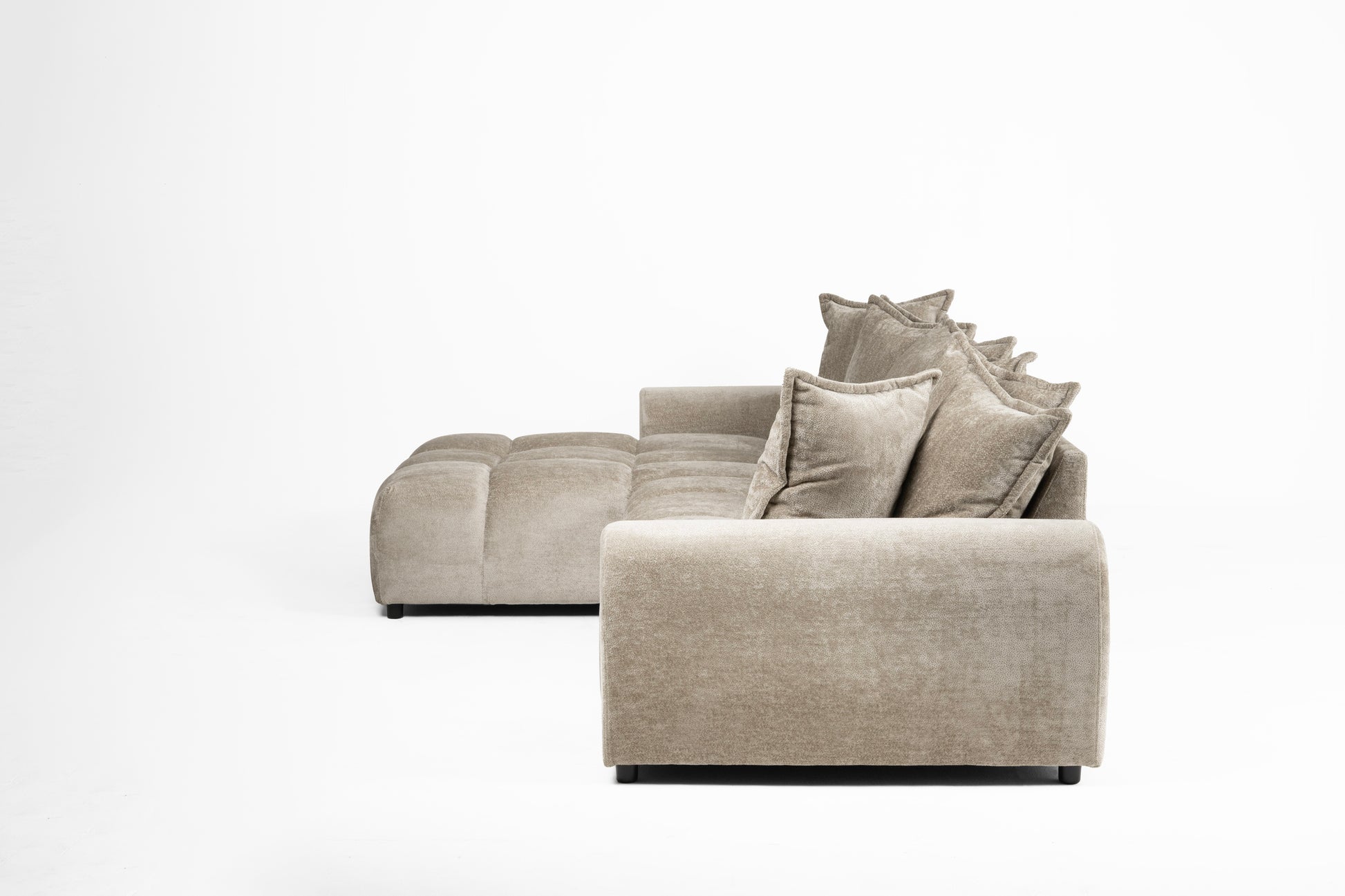 Albane Left Hand Sofa Bed - Mocha