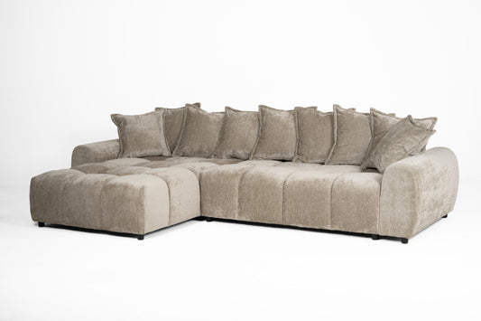 Albane Left Hand Sofa Bed - Mocha