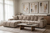 Albane Left Hand Sofa Bed - Mocha