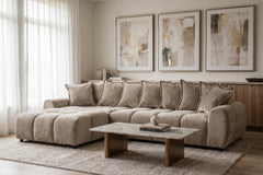 Albane Left Hand Sofa Bed - Mocha