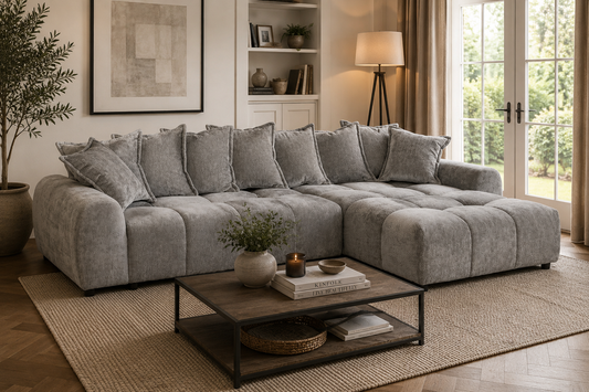 Albane Right Hand Sofa Bed - Grey