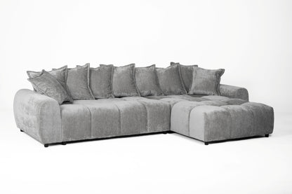Albane Right Hand Sofa Bed - Grey