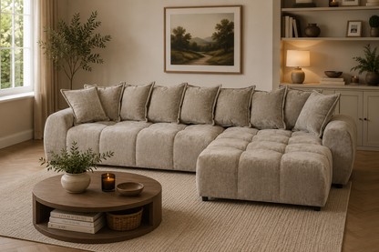 Albane Right Hand Sofa Bed - Mocha