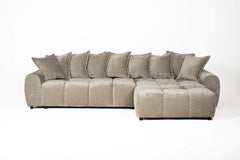 Albane Right Hand Sofa Bed - Mocha