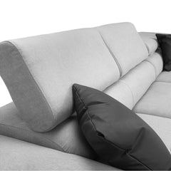 Anton Sofabed Corner Sofa Bed With Storage Box Grey-Black