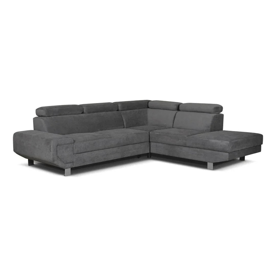 Artic Right Hand Facing Corner Sofa Bed With Storage Box - Grey