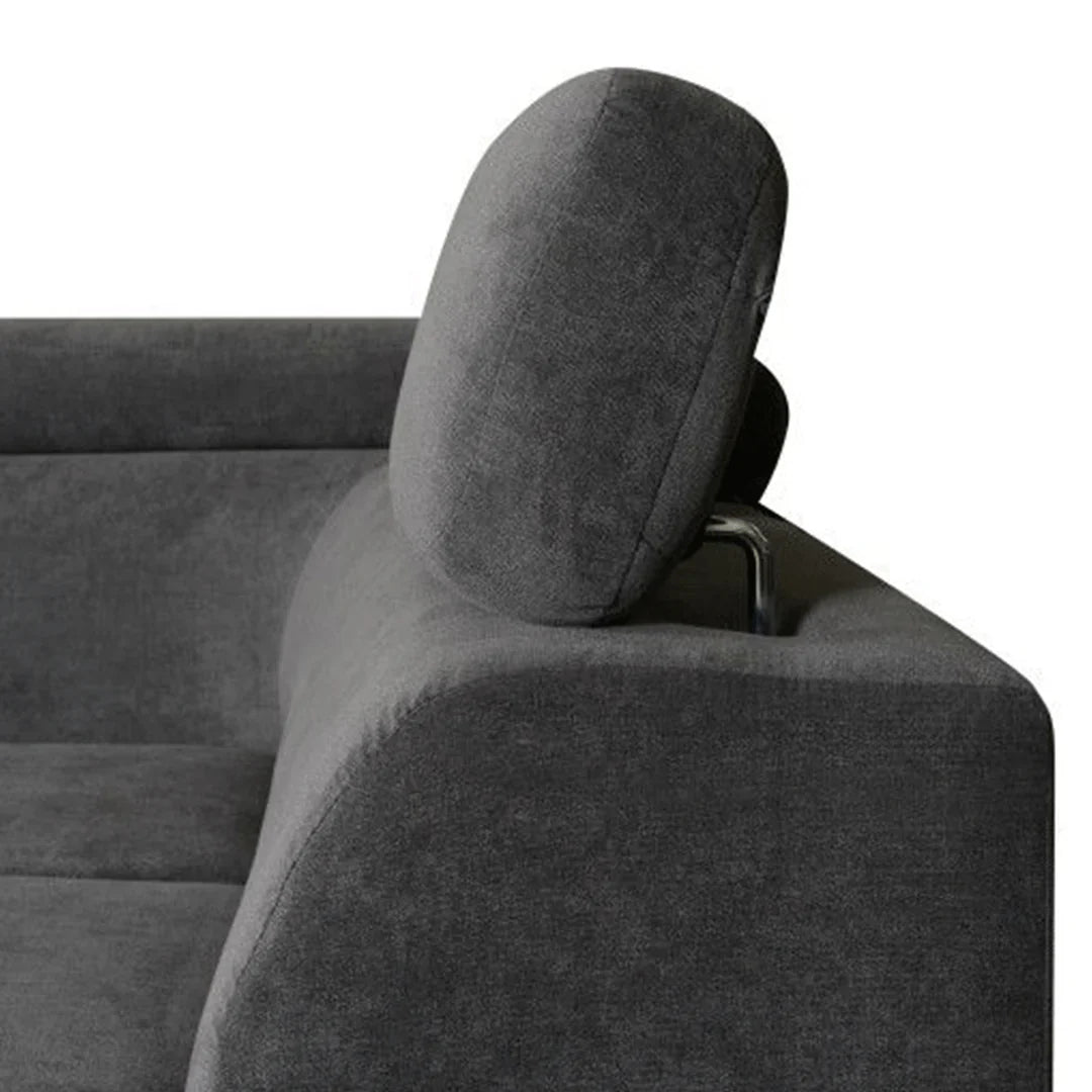 Artic Right Hand Facing Corner Sofa Bed With Storage Box - Grey