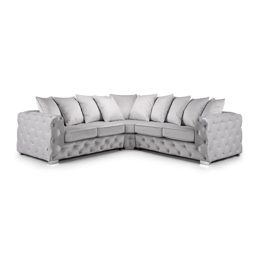 Ashton Corner Sofa Silver