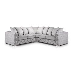 Ashton Corner Sofa Silver