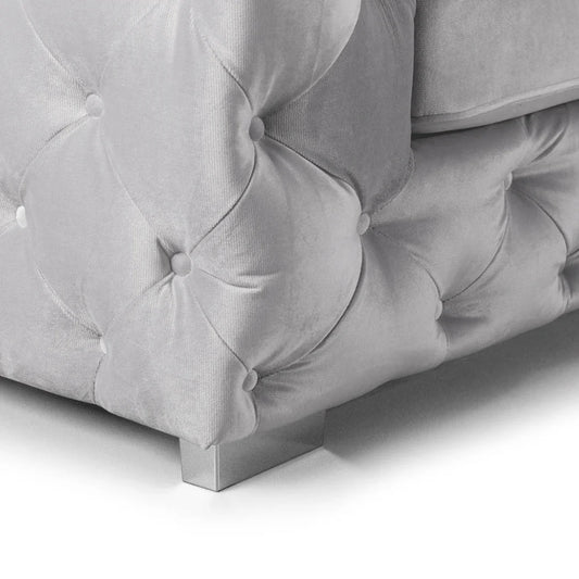 Ashton Corner Sofa Silver