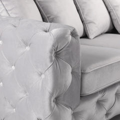 Ashton Corner Sofa Silver