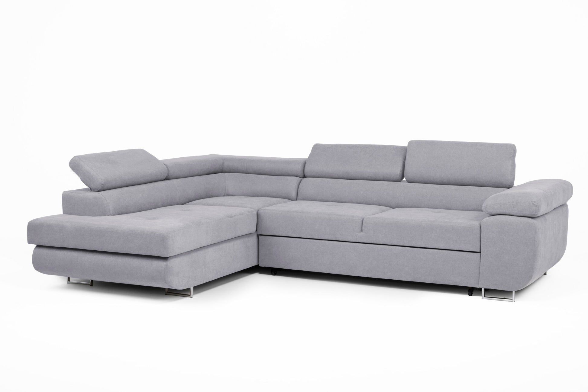 Asto Left Hand Corner Sofa - Silver
