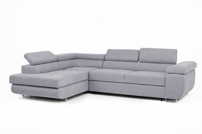 Asto Left Hand Corner Sofa - Silver