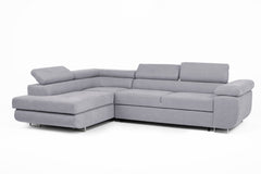 Asto Left Hand Corner Sofa - Silver
