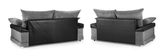 Axania Sofa 3+2 Seater - Black/Grey
