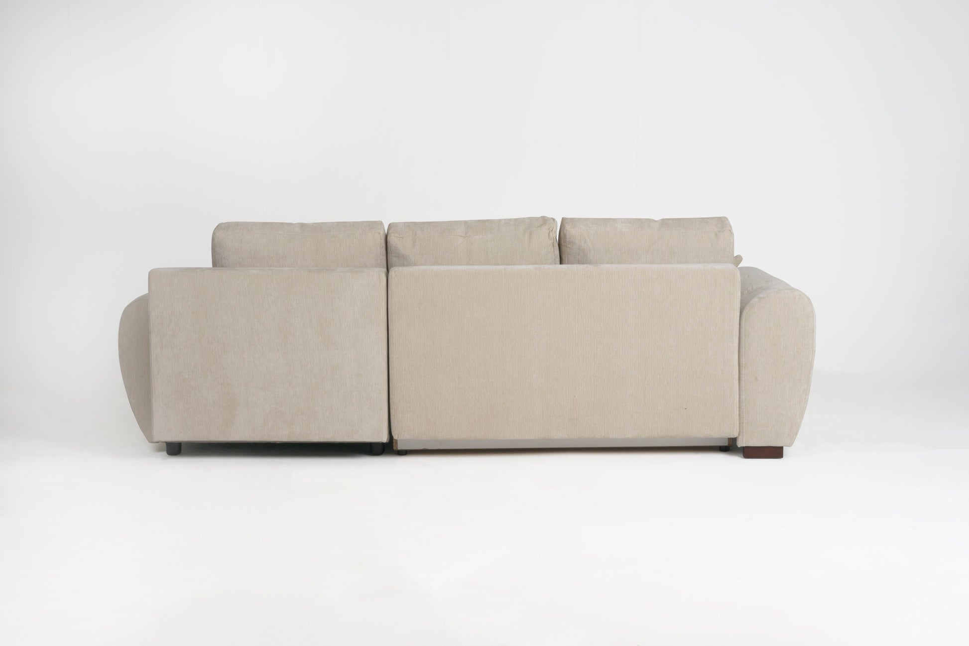 Azzuro Linen Left Hand Sofa Bed - Cream