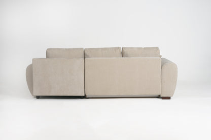 Azzuro Linen Left Hand Sofa Bed - Cream