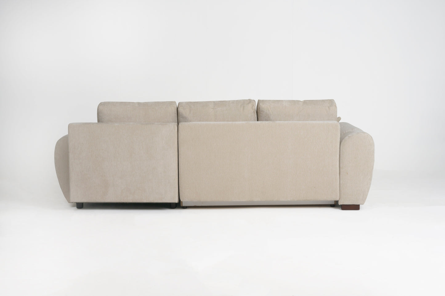 Azzuro Linen Right Hand Sofa Bed - Cream