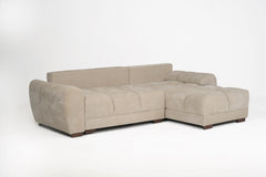 Azzuro Linen Right Hand Sofa Bed - Cream