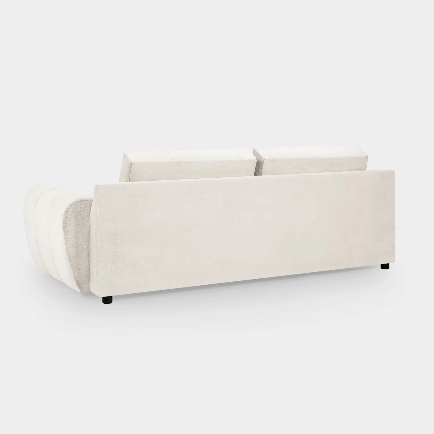 Azzuro 3 Seater Velvet Sofa - Cream - Plush Upholstered