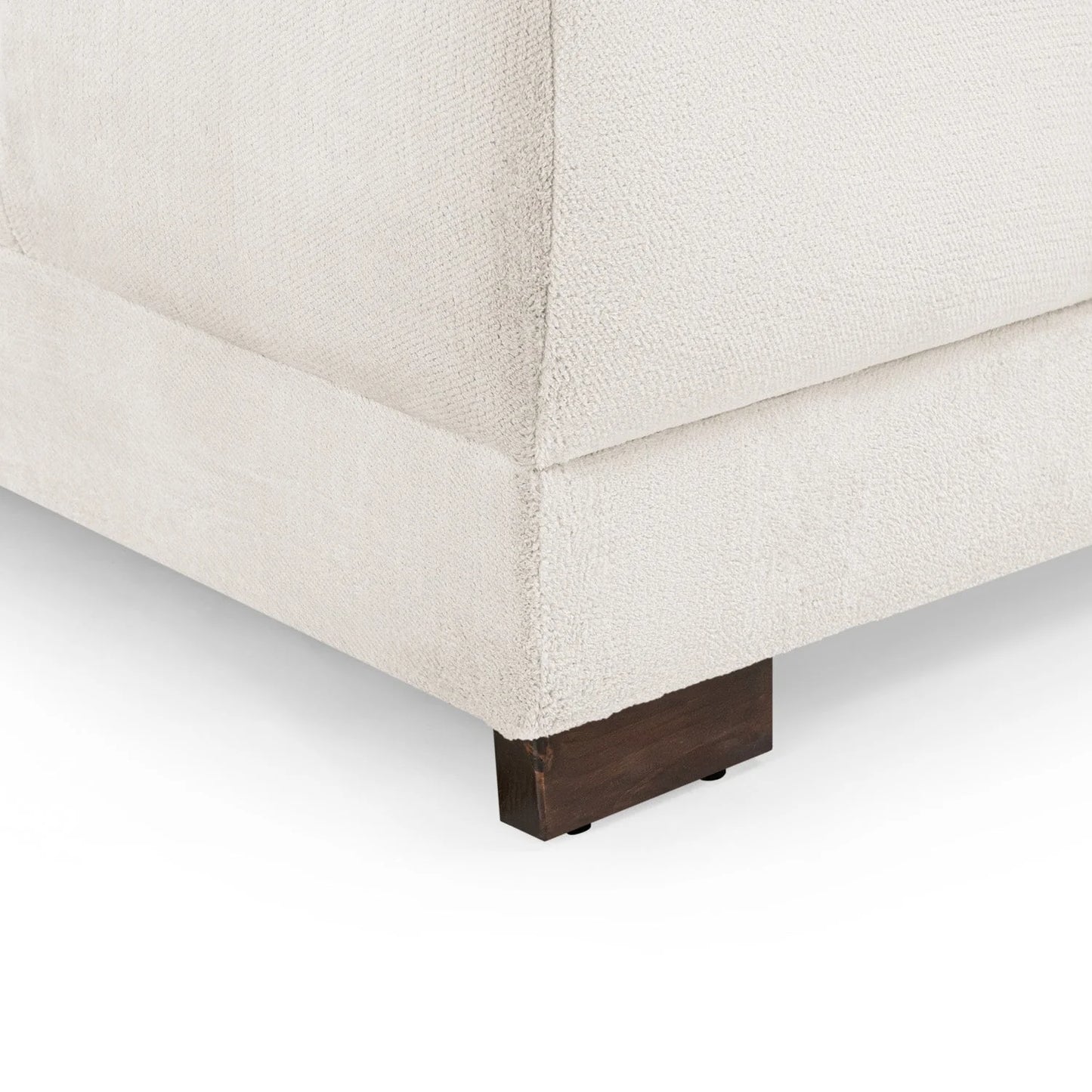 Azzuro Cream U Shape Corner Sofa - Full Back Plush Velvet