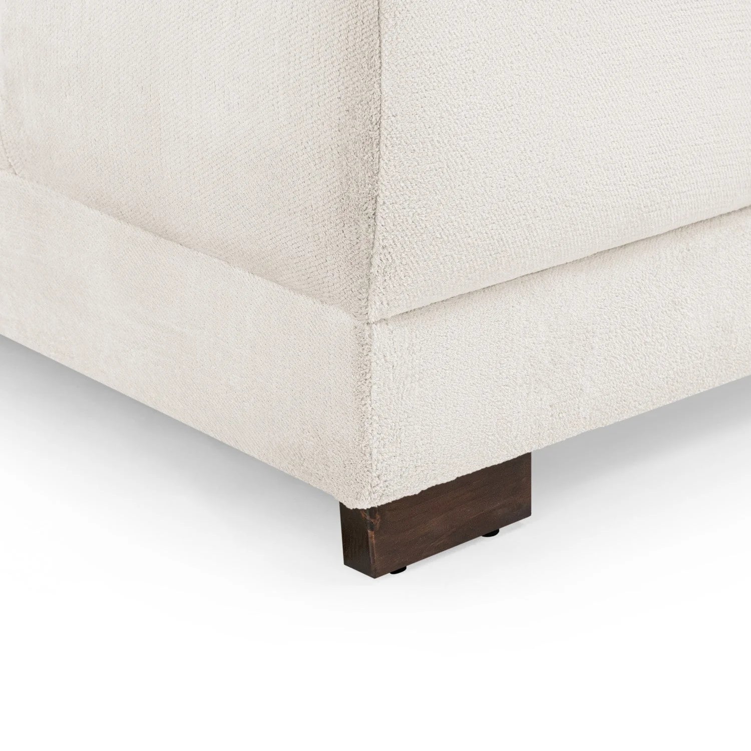 Azzuro Cream U Shape Corner Sofa - Full Back Plush Velvet