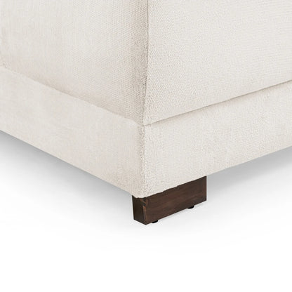 Azzuro Cream U Shape Corner Sofa - Full Back Plush Velvet
