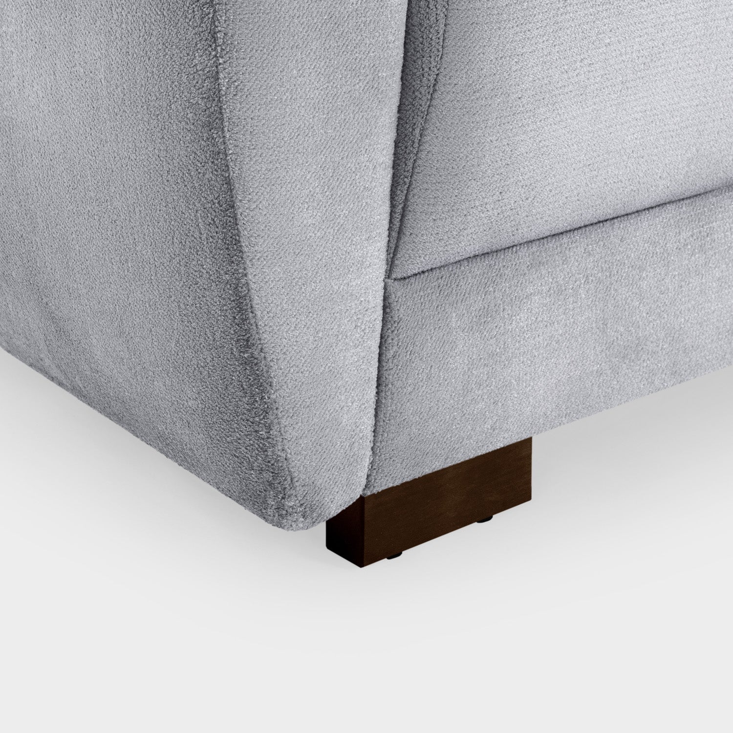 Azzuro 3 Seater Velvet Sofa - Grey - Plush Upholstered