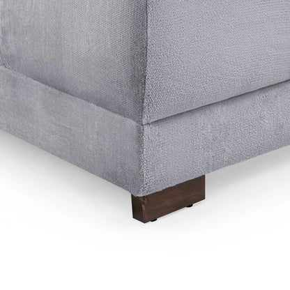Azzuro Grey U Shape Corner Sofa - Full Back Plush Velvet - 330cm Large Sectional