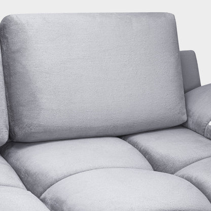 Azzuro Grey U Shape Corner Sofa - Full Back Plush Velvet - 330cm Large Sectional