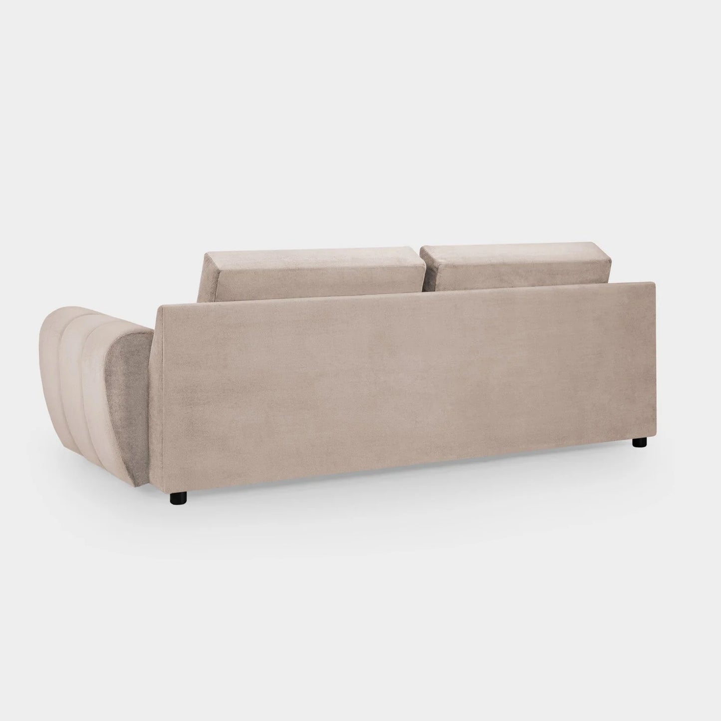 Azzuro 3 Seater Velvet Sofa - Mocha - Plush Upholstered