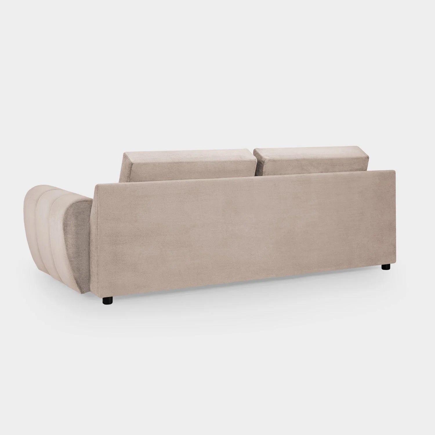 Azzuro 3 Seater Velvet Sofa - Mocha - Plush Upholstered
