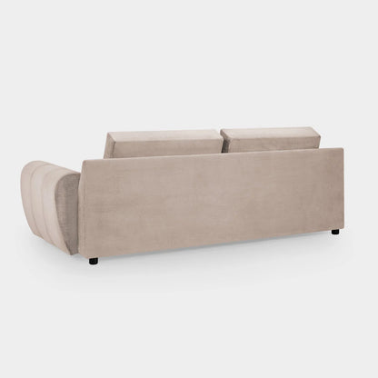 Azzuro 3 Seater Velvet Sofa - Mocha - Plush Upholstered