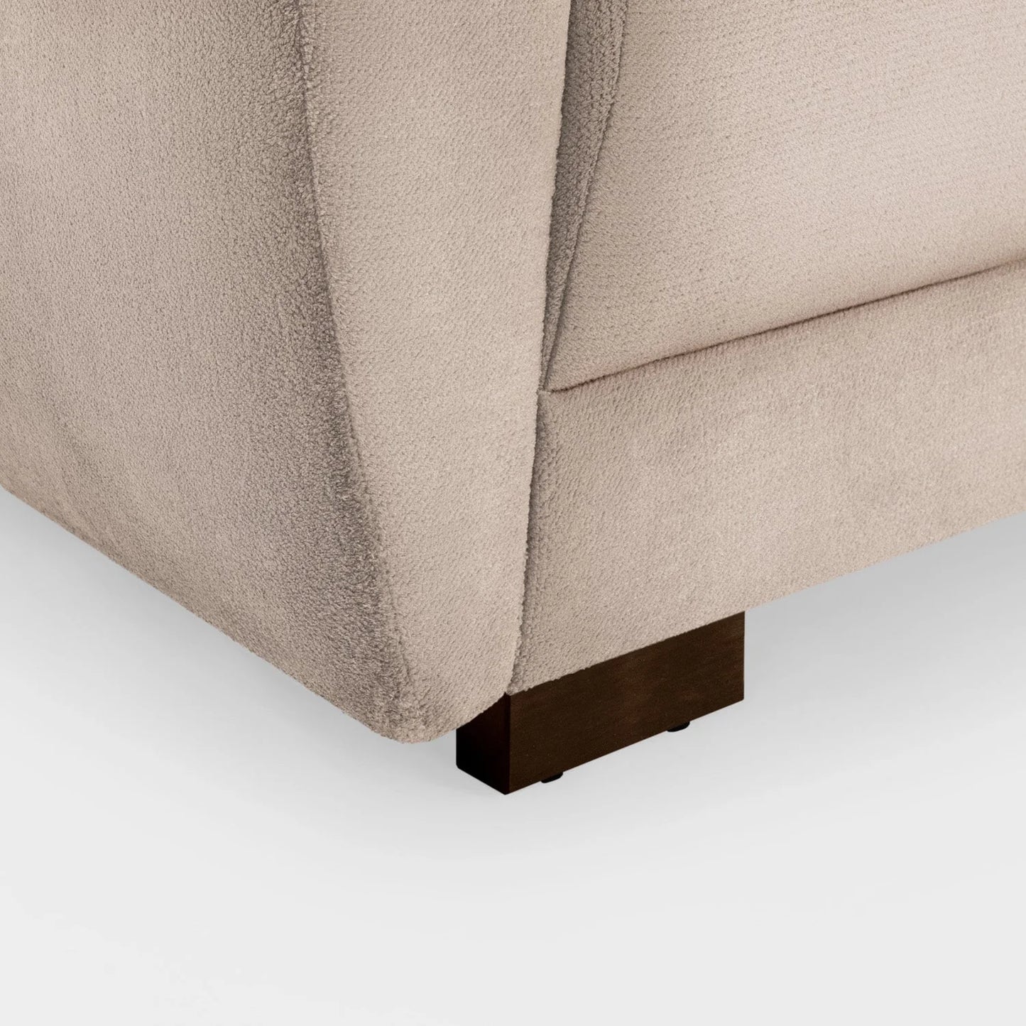 Azzuro 3 Seater Velvet Sofa - Mocha - Plush Upholstered