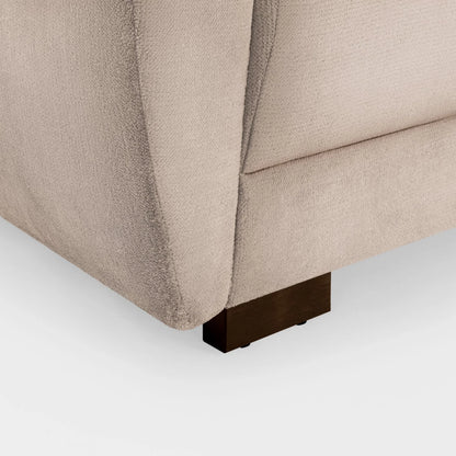 Azzuro 3 Seater Velvet Sofa - Mocha - Plush Upholstered