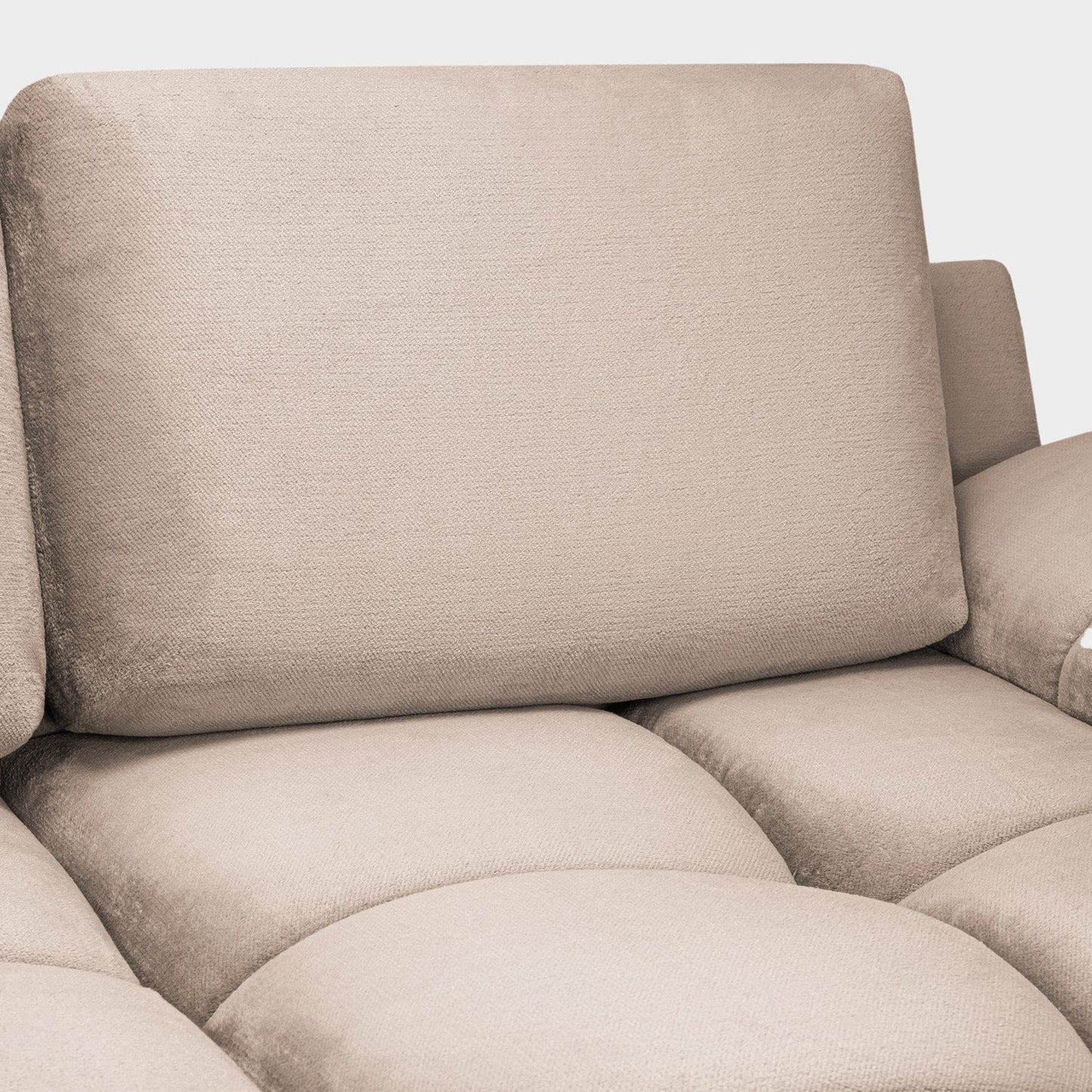 Azzuro 3 Seater Velvet Sofa - Mocha - Plush Upholstered