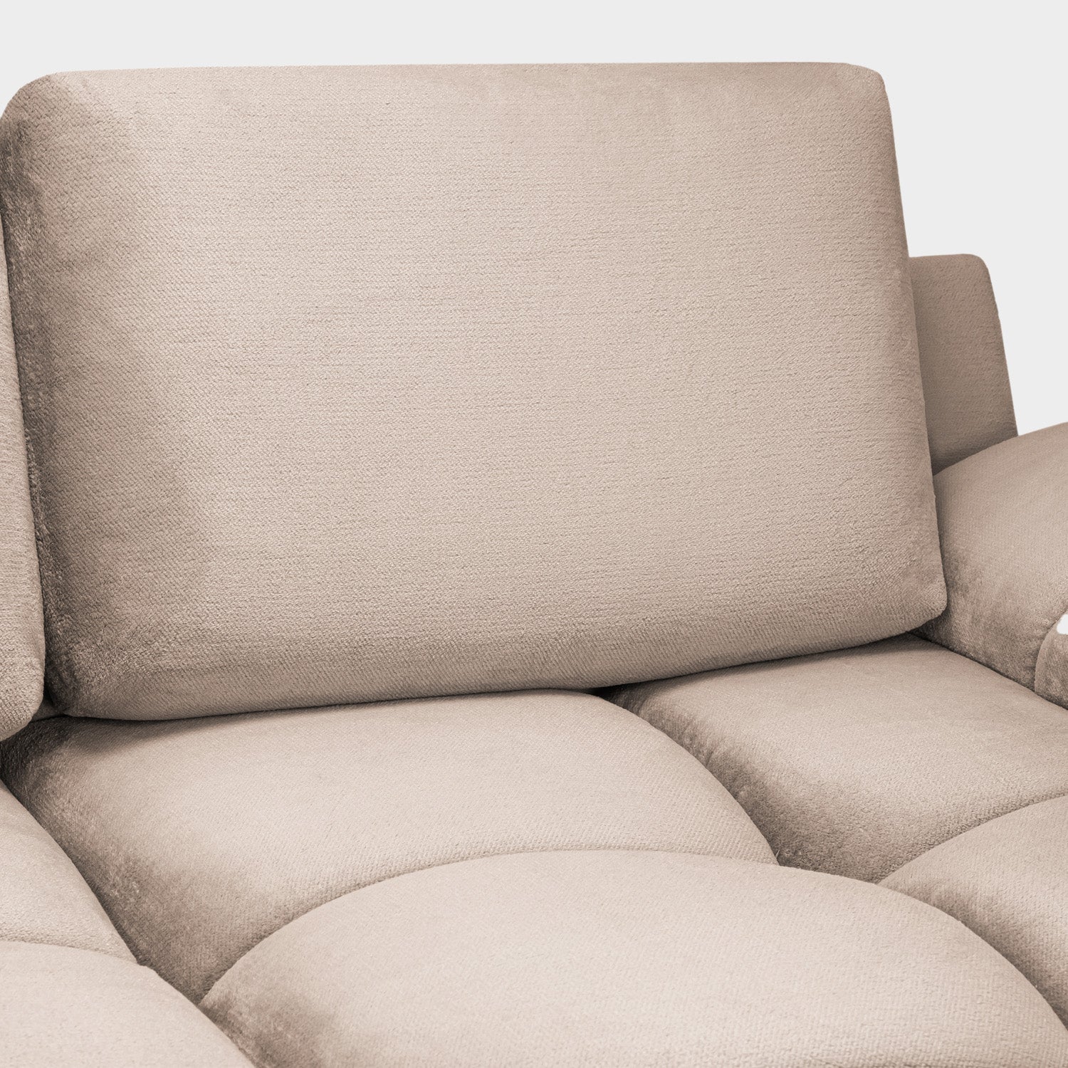 Azzuro 3 Seater Velvet Sofa - Mocha - Plush Upholstered