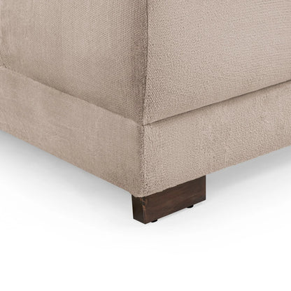 Azzuro Mocha U Shape Corner Sofa - Full Back Plush Velvet - 330cm Large Sectional