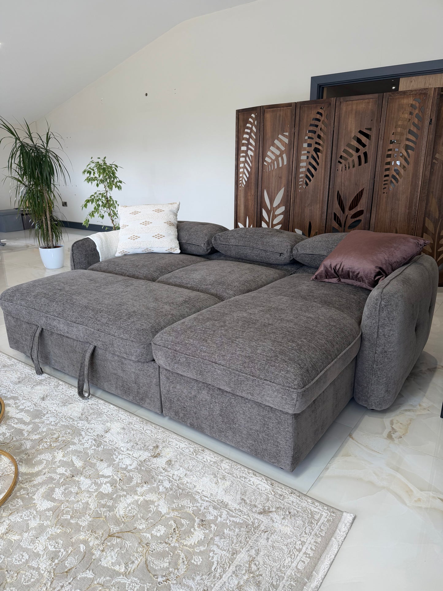 Moscow Universal Corner Sofabed With Storage - Brown