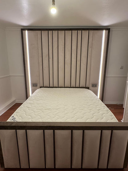 Conrad LED Dimmable Light Bed Frame | Sockets Optional