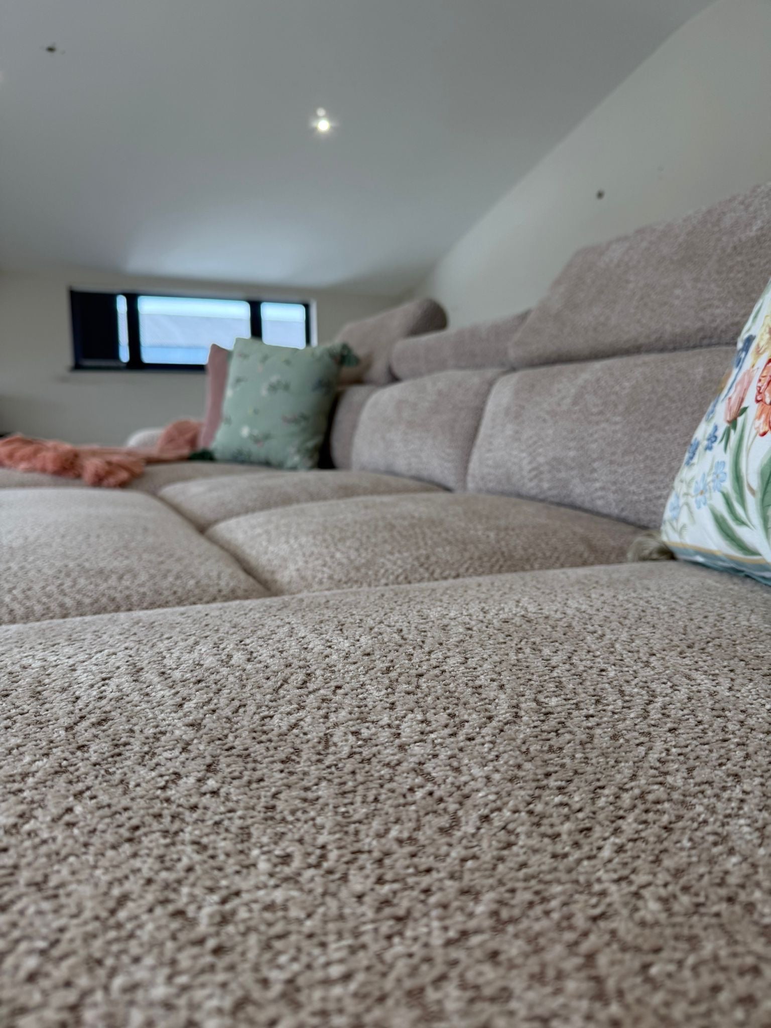 Hudson U Shape Storage Sofa Bed - Beige