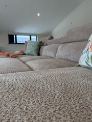 Hudson U Shape Storage Sofa Bed - Beige