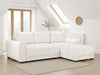 Azzuro Corner Sofa Bed With Storage - Universal Chaise - Plush Velvet  - Cream
