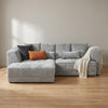 Brooklyn Electric Storage Left Hand Sofa Bed - Silver