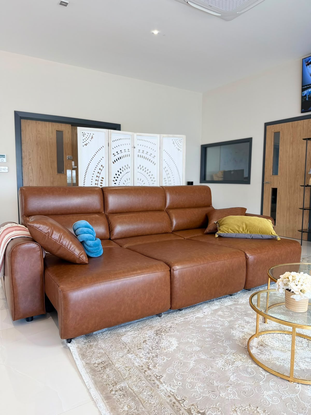 Conway Leather Electric Sofa Bed