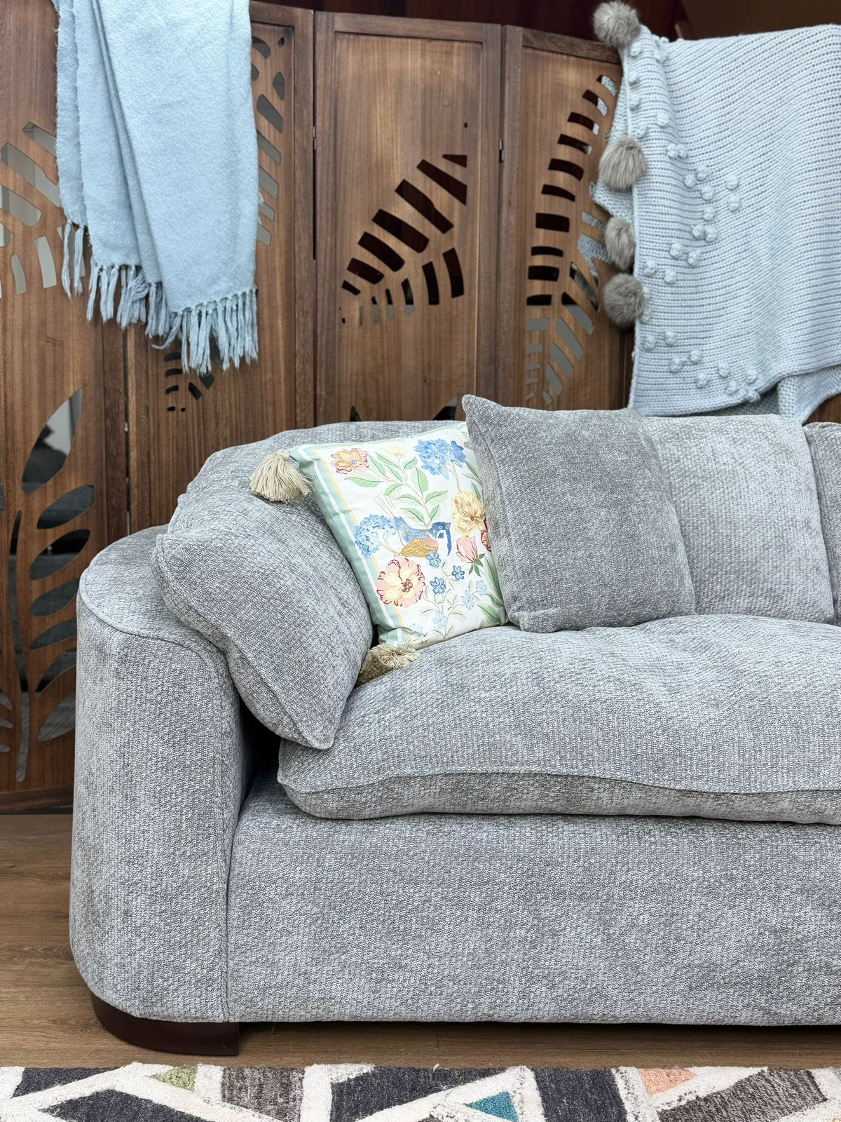 Helena Grey Large Luxury Corner Sofa