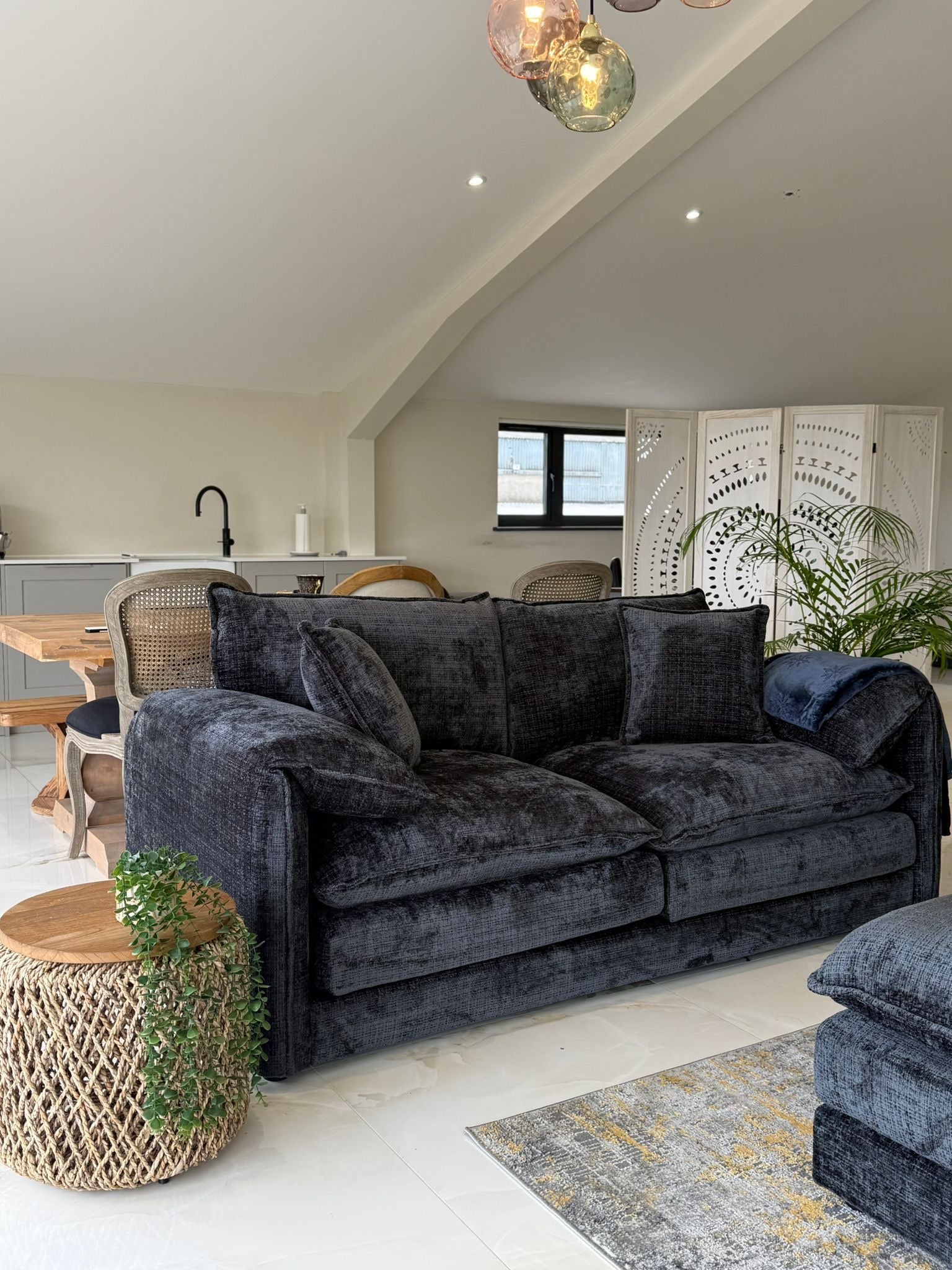 Solaya 3+2 Seater Sofa - Black